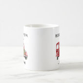 最高のGRANDPA EVER REDヴィンテージトラック/車名 コーヒーマグカップ (中央)