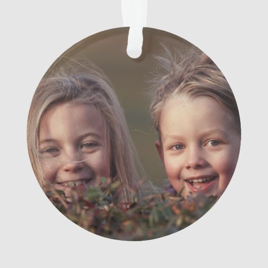 最高のGrandpa Ever Script Photo on Back Keepsake O オーナメント (裏面)