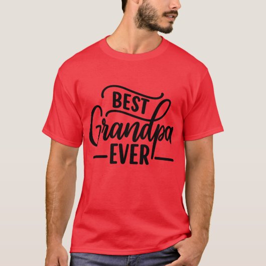 最高のGrandpa Ever Tシャツ – スクリプトスタイル拳バンプ (正面)
