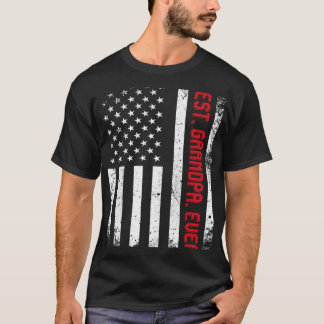 最高のGrandpa Ever U.S.アメリカ国旗のヴィンテージ父 Tシャツ