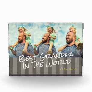 最高のGrandpa In The Worldカスタム Photo Block フォトブロック