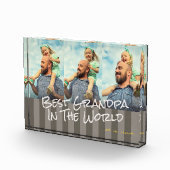 最高のGrandpa In The Worldカスタム Photo Block フォトブロック (右)