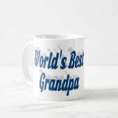 最高のGrandpa photo sea blue文字 コーヒーマグカップ (正面左)