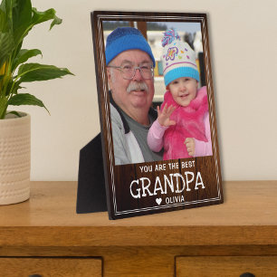 最高のGrandpa Surg孫フォトウ素朴ッド フォトプラーク