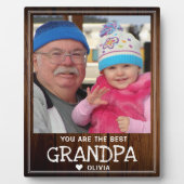 最高のGrandpa Surg孫フォトウ素朴ッド フォトプラーク (正面)