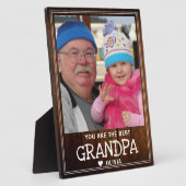 最高のGrandpa Surg孫フォトウ素朴ッド フォトプラーク (側面)