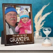 最高のGrandpa Surg孫フォトウ素朴ッド フォトプラーク (側面)