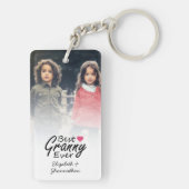 最高のGranny Ever Granny Gramona手書きスクリプト写真 キーホルダー (裏面)