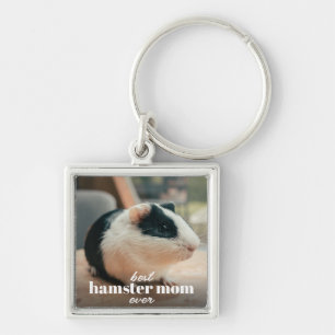 最高のHamster Mom Everモダンカスタム Pet Photo キーホルダー