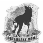最高のHUSKY MOM シール (正面)