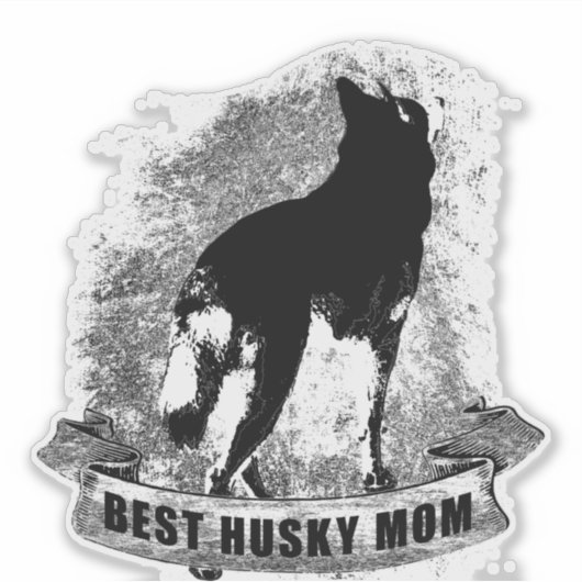 最高のHUSKY MOM シール (正面)