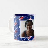 最高のKIWI MUMパーソナライズされた NEW ZEALAND ツートーンマグカップ (正面左)