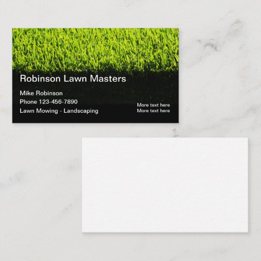 最高のLawn Mowing Services 名刺 (正面/裏面)