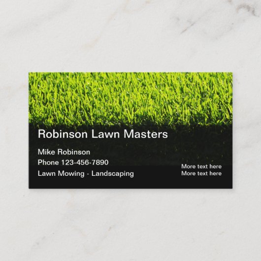 最高のLawn Mowing Services 名刺 (正面)