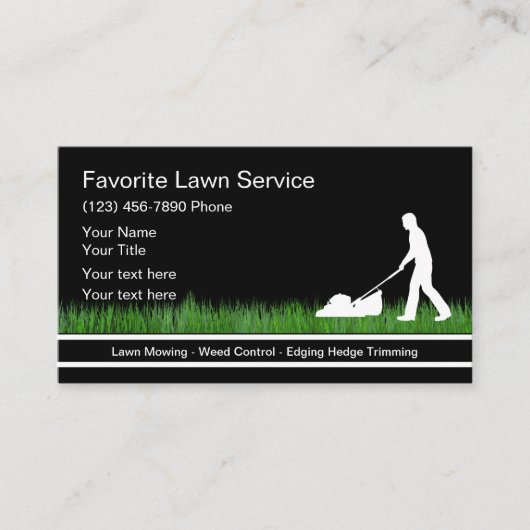 最高のLawn Services名刺 名刺 (正面)