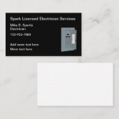 最高のLicensed Electrician Business Card 名刺 (正面/裏面)