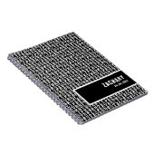 最高のLife Ever Black with White文字パーソナライズされた ノートブック (右側)