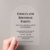 最高のLuxury澄ん Acrylic Birthday Party アクリル招待状 (インサイチュ (ポータブル))