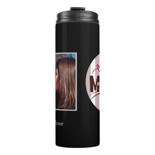 最高のMamaカスタマイズストライプ可能なCircle写真 タンブラー (正面)