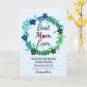 最高のMOMが31フローラ·マザーズ·デイ·ブルーを宣伝 カード (黄色い花)