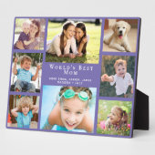 最高のMomフォトコラージュ紫 フォトプラーク (側面)