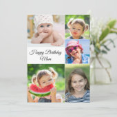 最高のMomフォトコラージュ誕生日フラットカード (スタンド正面)