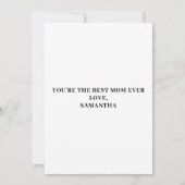 最高のMomフォトコラージュ誕生日フラットカード (裏面)