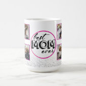 最高のMom写真とグリッターデザイン コーヒーマグカップ (中央)