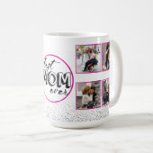 最高のMom写真とグリッターデザイン コーヒーマグカップ (正面右)
