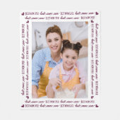 最高のMOM写真ユニークスタイリッシュパーソナライズされた フリースブランケット (正面)