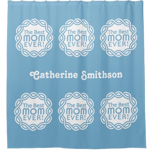 最高のMOM名前をカスタムするとカラーシャワーカーテン シャワーカーテン (正面)