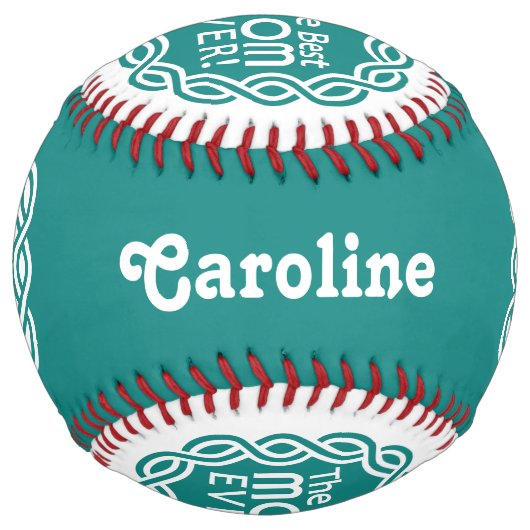 最高のMOM名前をカスタムするとカラーソフトボール ソフトボール (裏面)