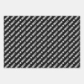 最高のMom白黒ラッピング紙シート ラッピングペーパーシート (正面)