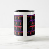 最高のMom色ブロックと黒の背景 マグカップ (中央)