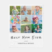 最高のMom 9 Photo Collageフリースブランケット フリースブランケット (正面)