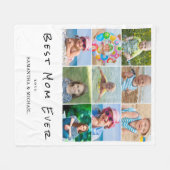 最高のMom 9 Photo Collageフリースブランケット フリースブランケット (正面(横))