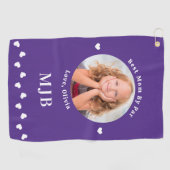 最高のMOM By Parシッパーソナライズされたクスタイリッシュ写真 ゴルフタオル (横)