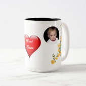 最高のMom Coffee Magの写真をパーソナライズ ツートーンマグカップ (正面右)