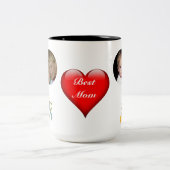 最高のMom Coffee Magの写真をパーソナライズ ツートーンマグカップ (中央)