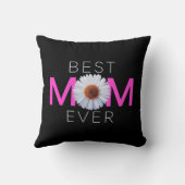 最高のMom Everとデイジーのイメージプリント(Pink V1) クッション (裏面)