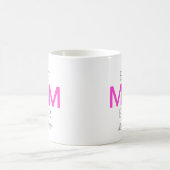 最高のMom Everとデイジーのイメージプリント(Pink V1) コーヒーマグカップ (中央)