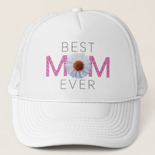 最高のMom Everとデイジープリント(Pink V2) キャップ
