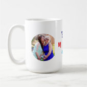 最高のMom Everとパーソナライズされたキスカスタム写真 コーヒーマグカップ (左)