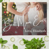 最高のMom Everのカスタム写真 キッチンタオル (折り畳み)