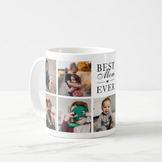 最高のMom Everのカスタム写真 コーヒーマグカップ (正面左)