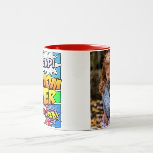 最高のMom Everのカスタム写真 ツートーンマグカップ (中央)