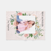 最高のMom Everのカスタム写真 フリースブランケット (正面(横))