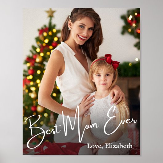 最高のMom Everのカスタム写真 ポスター (正面)