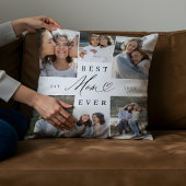 最高のMom Everのスクリプエレガントトハート写真コラージュ クッション
