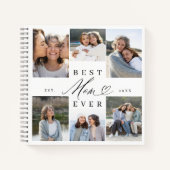最高のMom Everのスクリプエレガントトハート写真コラージュ ノートブック (正面)